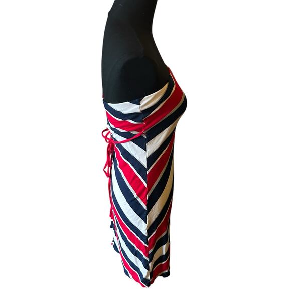Vintage 1999 Women’s Tommy Hilfiger Red, White, Blue Strapless Dress Size Medium - Picture 2 of 8